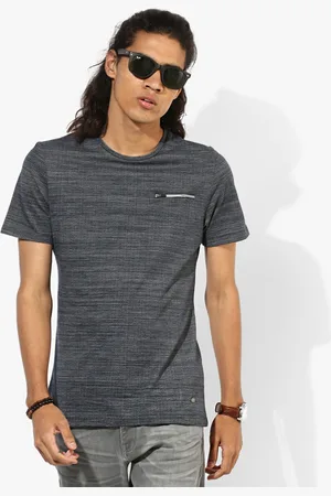 CAMLA Men Navy Blue Printed Round Neck T-shirt