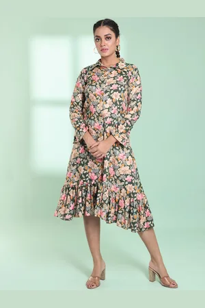 Charukriti Women Floral Printed A-line Dress