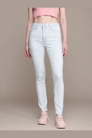 Calvin Klein Women Skinny Fit High-Rise Light Fade Stretchable Jeans
