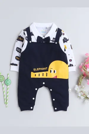 BUMZEE Infant Boys Printed Cotton Rompers