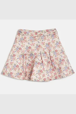 Blue Giraffe Girls Multicoloured Printed Flared Skirt
