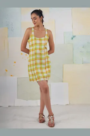 BUTA BUTI Checked A-Line Dress