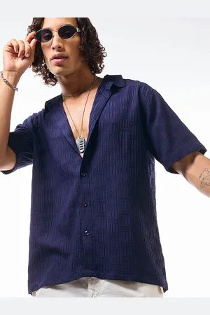 Bewakoof Men Textured Oversized Casual Shirt
