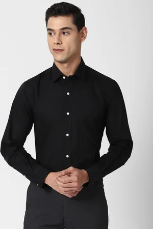 Peter England Men Black Slim Fit Formal Shirt