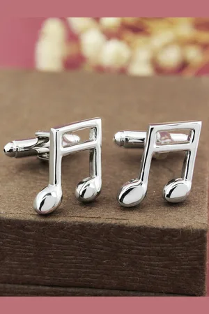 PELUCHE Men Silver-Toned Cufflinks