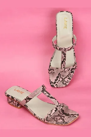 LAVIE Printed Block Open Toe Heels