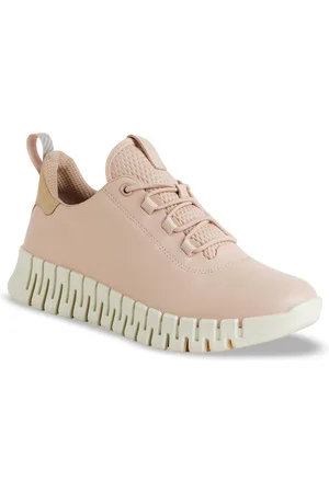 Ecco Women Gruuv Rose Dust Leather Extra Wide Sneakers