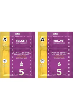 BBLUNT Set of 2 Hair Fall Control Heat Hair Spa Mask with Pea Protein & Caffeine- 70g each