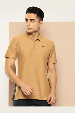 Alcis Men Printed Polo Collar Anti-Statix & Drytech+ Pure Cotton Sports T-shirt