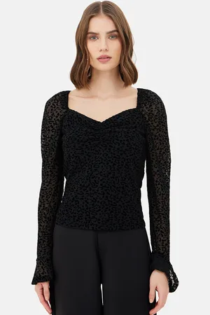 Kazo Sweetheart Neck Puff Sleeve Top
