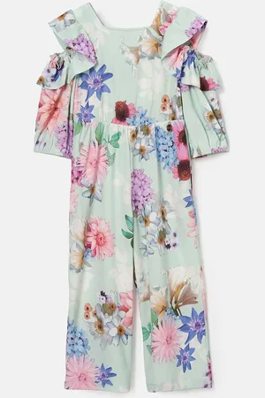 Angel & Rocket Girls Floral Printed Basic Jumpsuit
