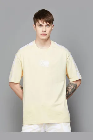 Smileyworld Men Abstract Printed Round Neck T-shirt