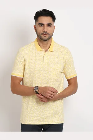 Turtle Men Abstract Printed Polo Collar Pocket Slim Fit T-shirt
