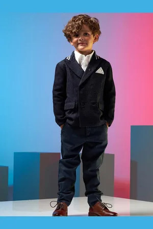Angel & Rocket Boys Woollen Lightweight Tailored Jacket with Embroidered