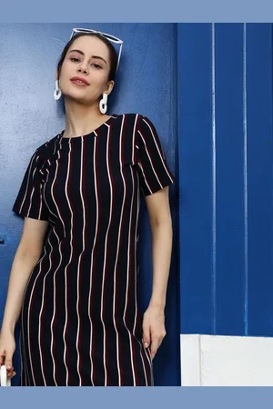 Campus Striped A-Line Dress