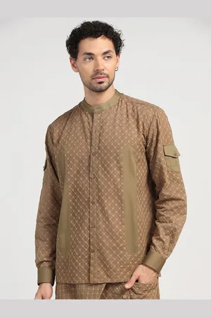 Lela Men Standard Opaque Printed Party Shirt