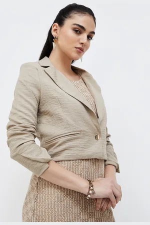 Lifestyle Women Indigo Button Shrug