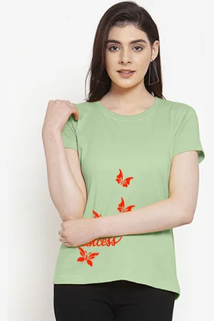 Friskers Women Graphic Printed Round Neck Slim Fit T-shirt
