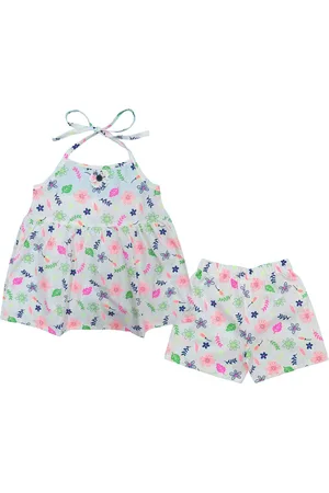 Clothe Funn Girls Printed Top with Shorts