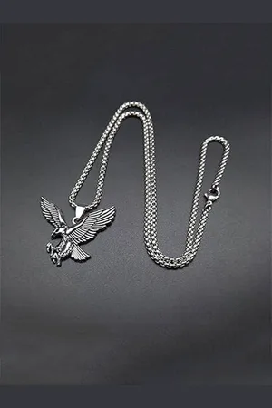 Krelin Silver Plated Stainless Steel Contemporary Pendant Chain