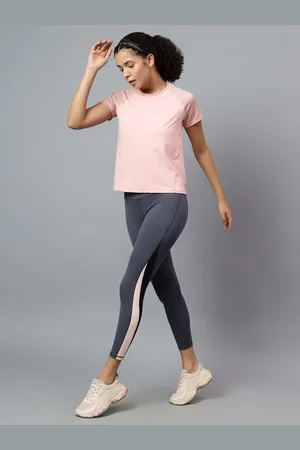 Fitkin Women Pink Short Sleeve Active Tshirt
