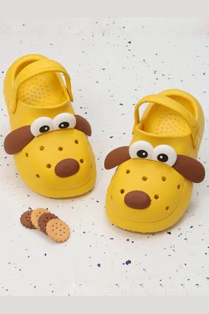 Yellow bee Boys Rubber Clogs