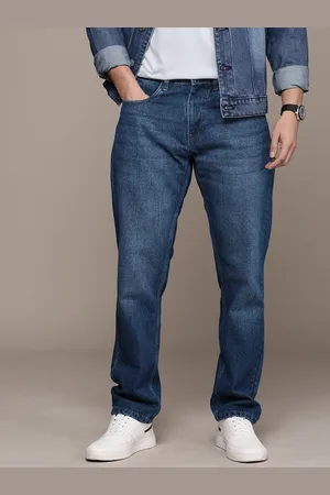 WROGN Men Pure Cotton Relaxed Fit Light Fade Jeans