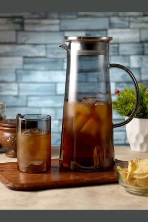 ceradeco Black 7 Pieces Water Jug Set 1400 ml