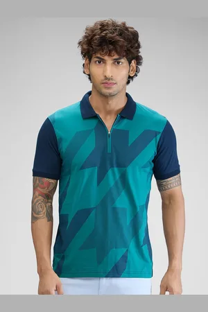 Park Avenue Men Printed Polo Collar Pockets Slim Fit T-shirt
