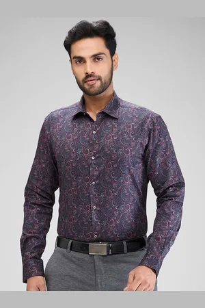Park Avenue Men Slim Fit Floral Opaque Printed Formal Shirt
