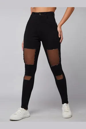 Roadster The Lifestyle Co I Tell Her Everyday No Fade Slim-Fit Ripped Stretchable Jeans