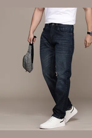 WROGN Men Pure Cotton Relaxed Fit Light Fade Jeans