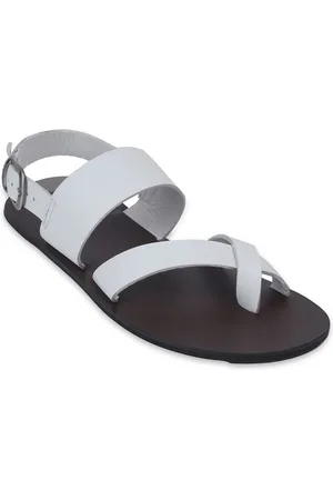 Metro Men Leather Buckle Comfort Sandals