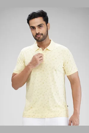 Parx Men Floral Printed Polo Collar Pockets T-shirt