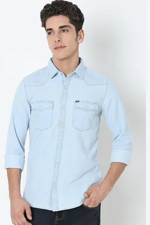 SPYKAR Men Solid Full Sleeves Cotton Casual Shirt