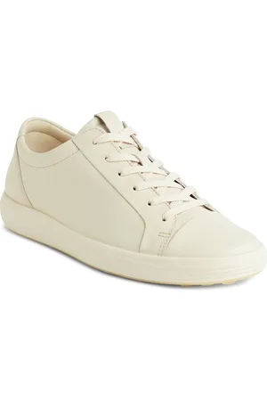 Ecco Women Soft 7 Limestone Leather Regular Sneakers