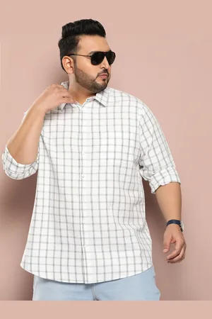 Sztori Men Plus Size Classic Checked Pure Cotton Casual Shirt