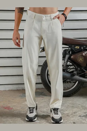 High Star Men Straight Tapered Fit Mid-Rise Heavy Fade Cotton Jeans