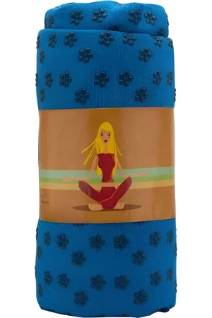 Aura Blue & Black Printed Anti-Slip Yoga Mat