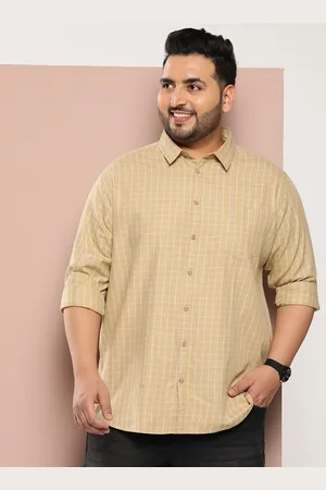 Sztori Men Plus Size Classic Checked Pure Cotton Casual Shirt