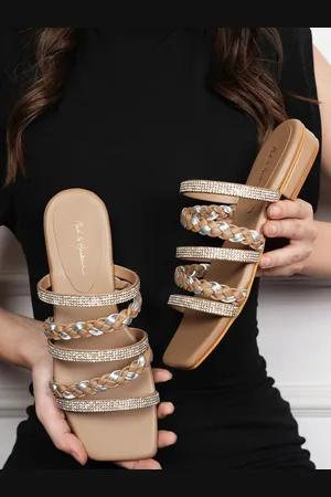 Mast & Harbour Embellished Open Toe Heels