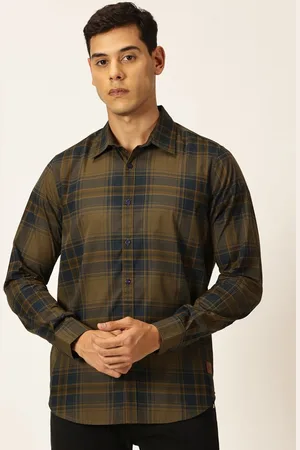 Provogue Classic Slim Fit Tartan Checks Pure Cotton Casual Shirt