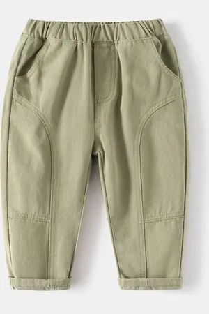Stylecast Boys Grey Mid-Rise Cotton Regular Trousers