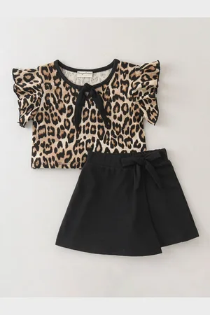 CrayonFlakes Girls Printed Top With Shorts