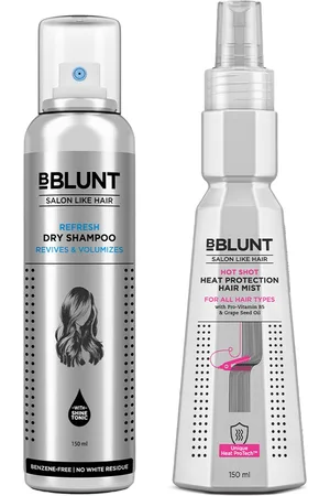BBLUNT Set of Refresh Dry Shampoo & Hot Shot Heat Protection Hair Mist - 150ml each
