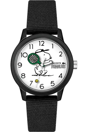 Lacoste Women White Brass Dial & Black Straps Analogue Watch 2001188