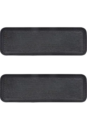 Aura Grey 2 Pcs Rubber Back High Water Absorbent Anti Slip Doormats