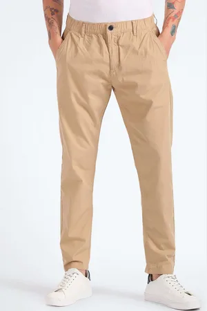 Flying Machine Men Mid-Rise Tapered Fit Pure Cotton Trousers