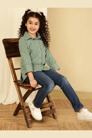 BAESD Girls Solid Shirt Style Top