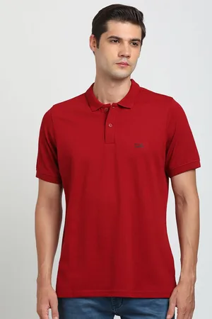 Turtle Men Solid Polo Collar Slim Fit T-shirt
